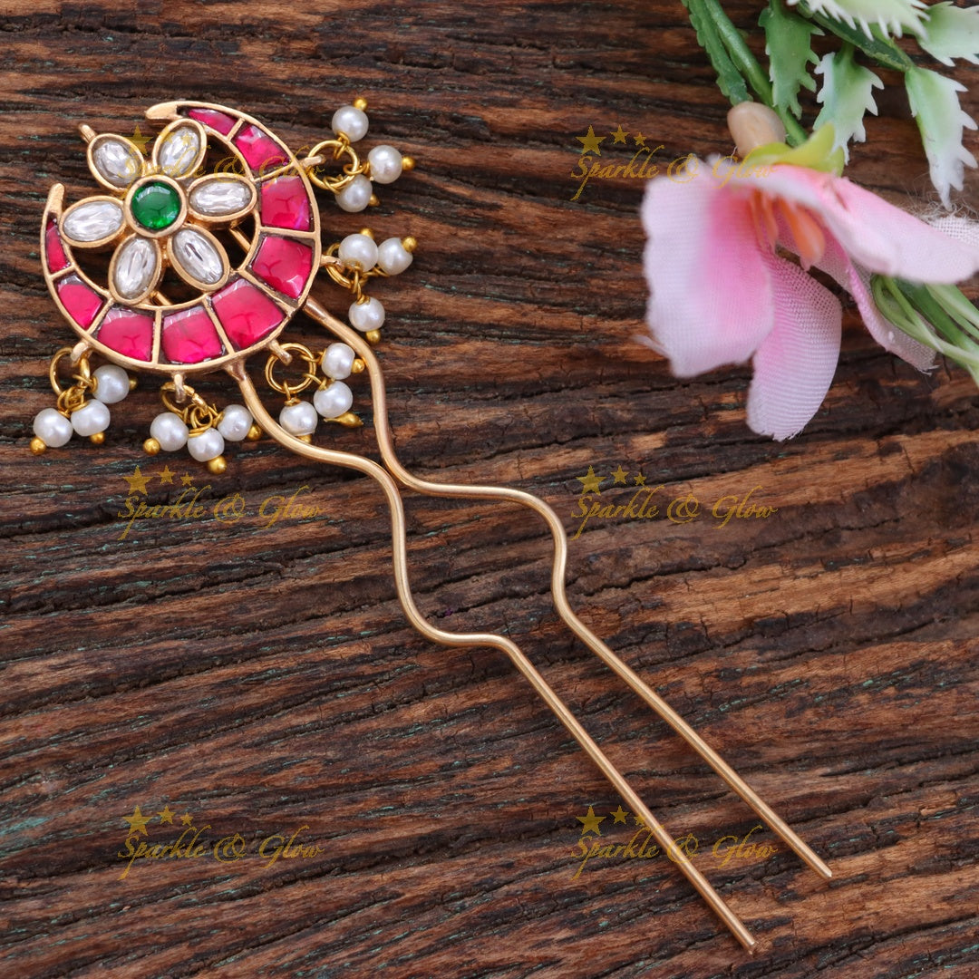 Gold-Inspired Hairpin Perfect for Weddings & Festivals