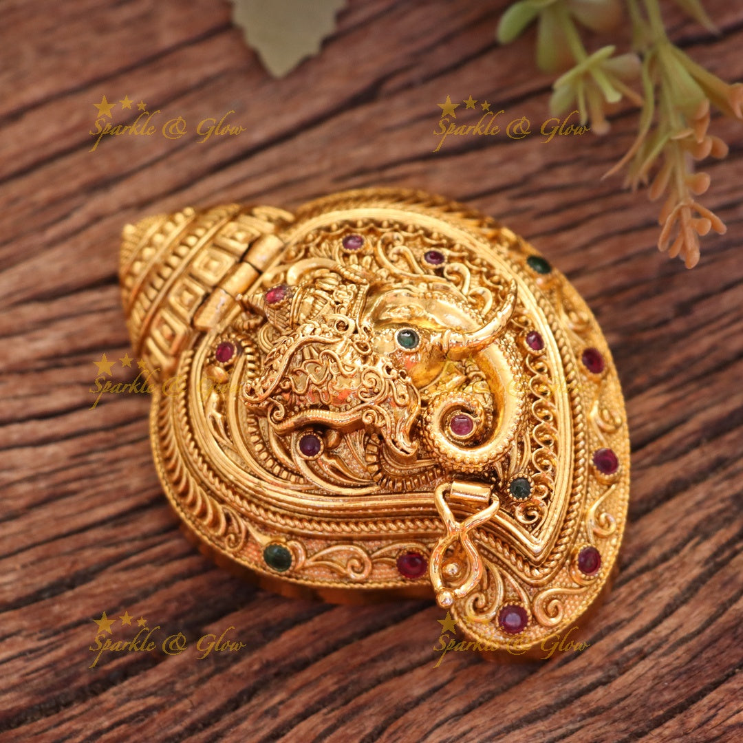 Exquisite Gold-Alike Kumkum Box for Ceremonies