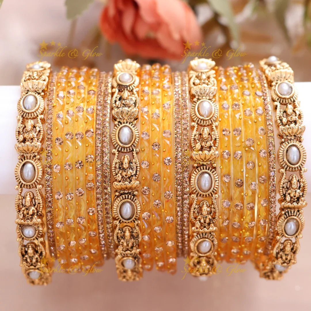 Exquisite Temple Bangle Set for Elegance & Tradition