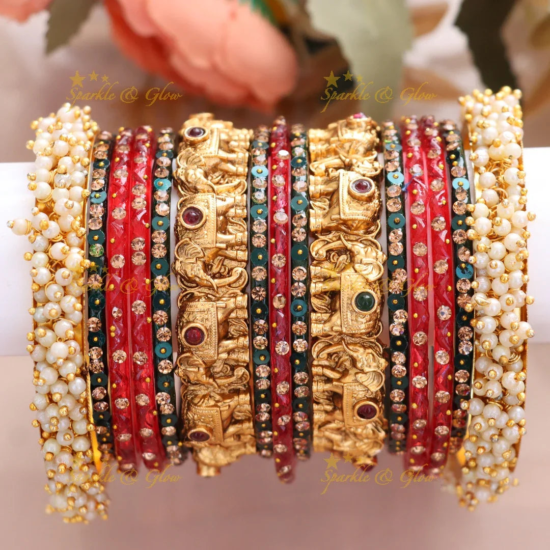 Discover Luxurious Bridal Elephant Bangles Set