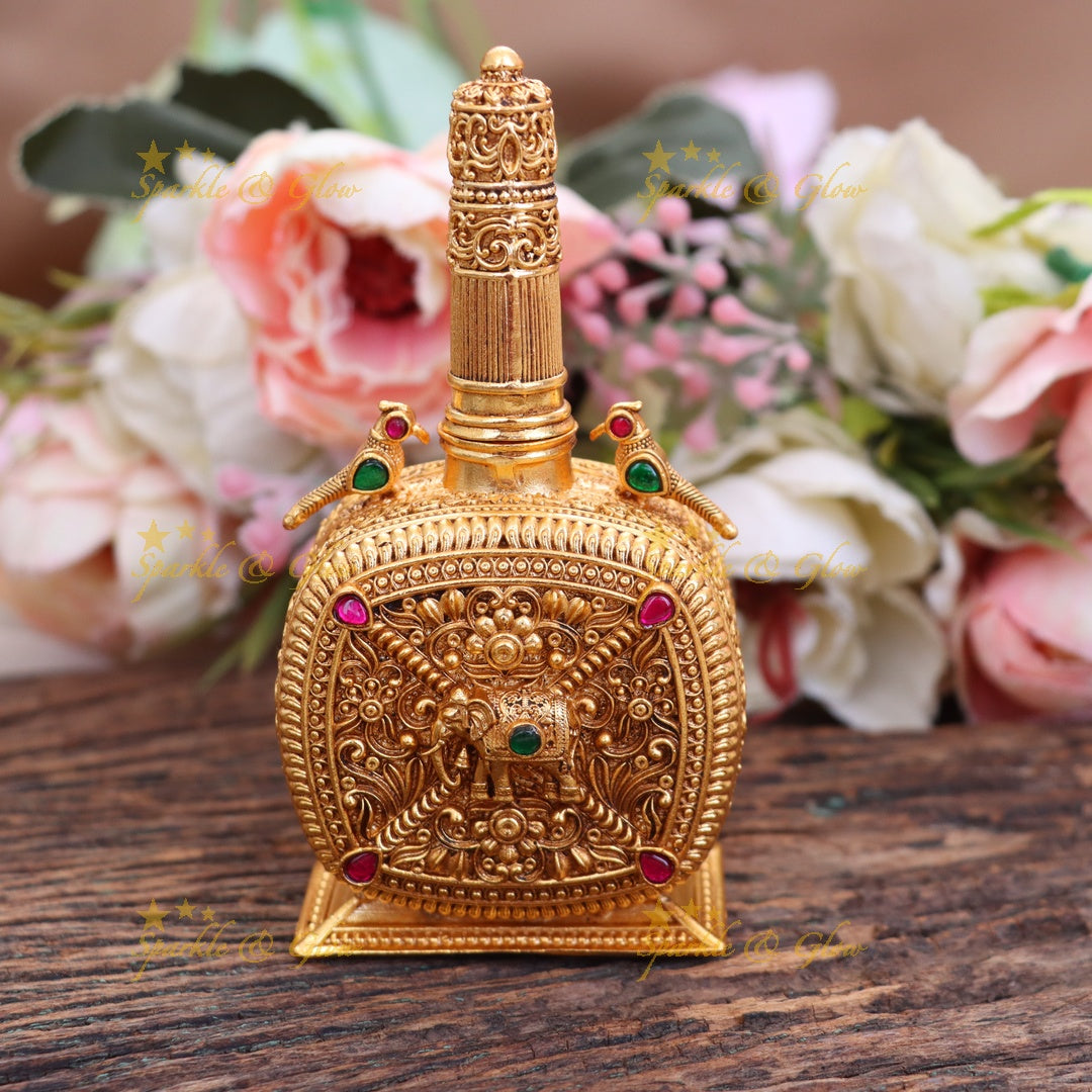 Exquisite Gold Kumkum Box for Weddings & Festivities