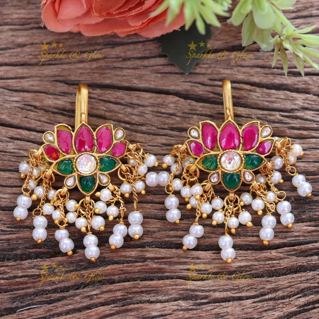 Exquisite Bugadi Earrings in Gold for Festive Glam