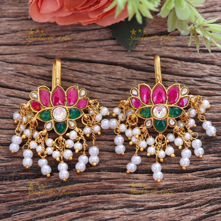 Exquisite Bugadi Earrings in Gold for Festive Glam