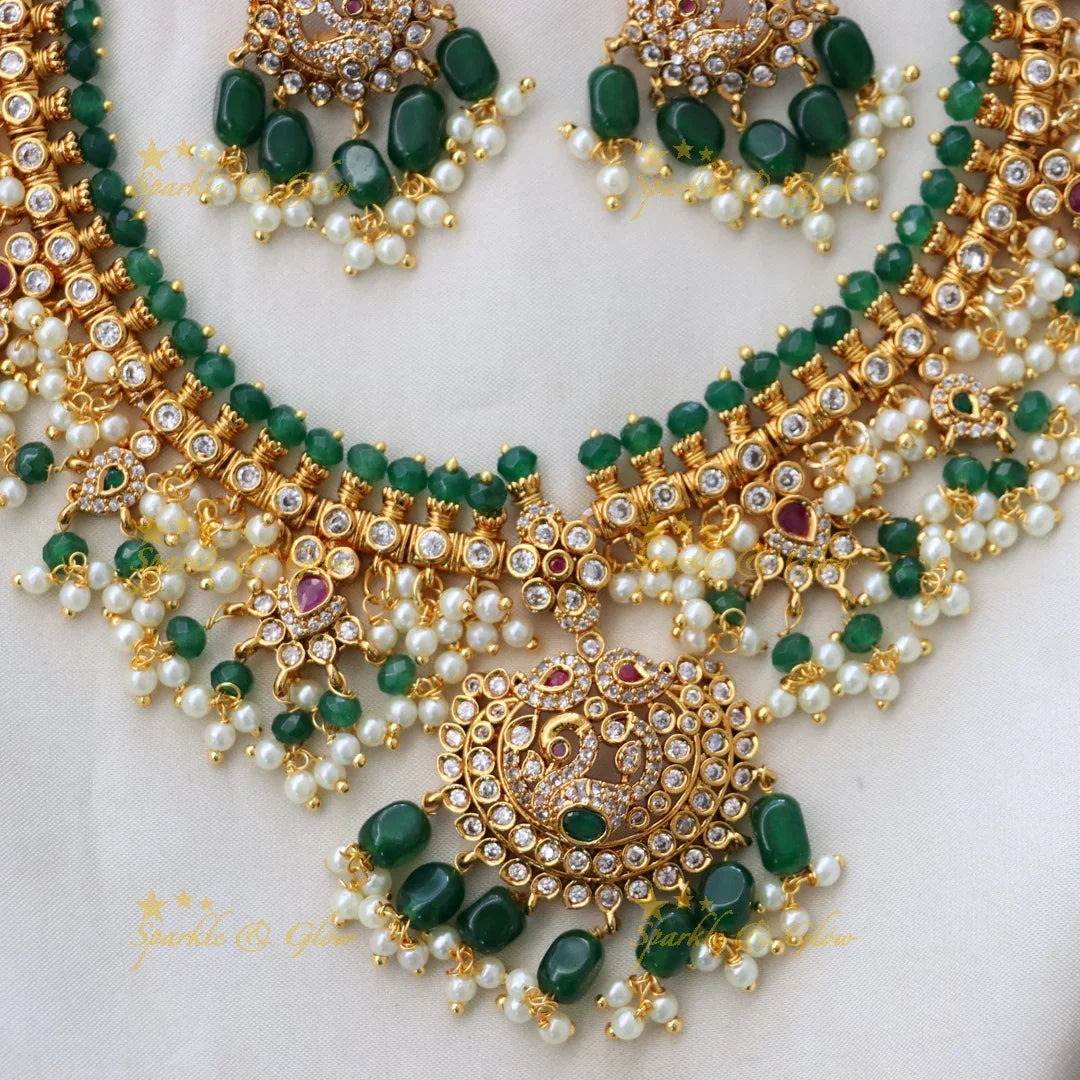 Exquisite Gold-Plated Necklace Set - Festive Collection