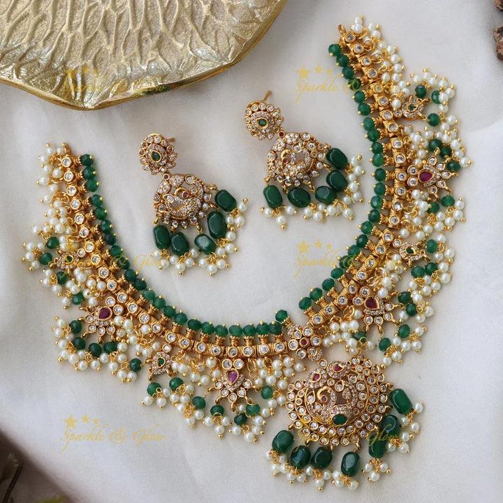 Exquisite Gold-Plated Necklace Set - Festive Collection