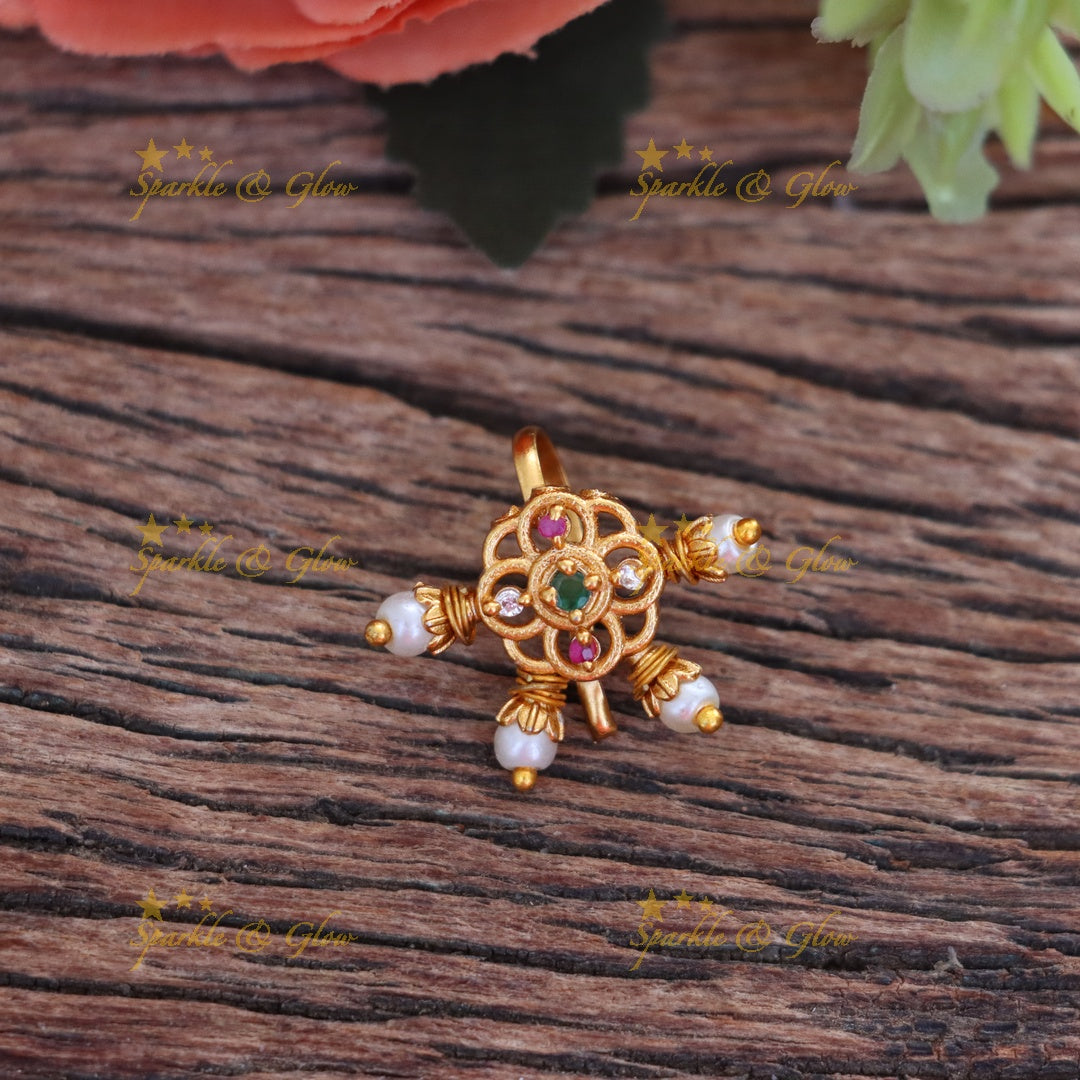 Exquisite Festive Gold Nose Ring for Weddings