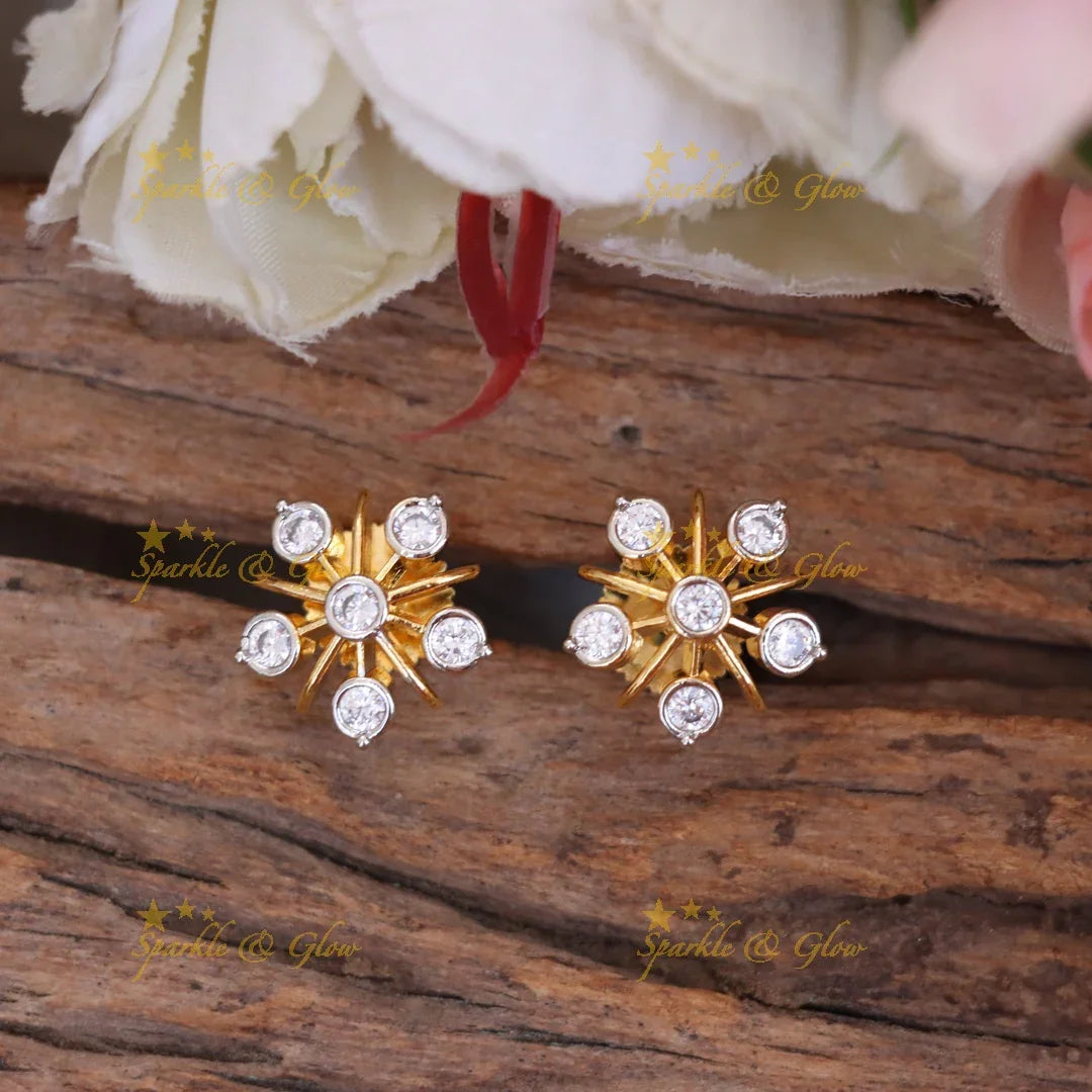 Dazzling Gold Finish Earrings for Festive Elegance