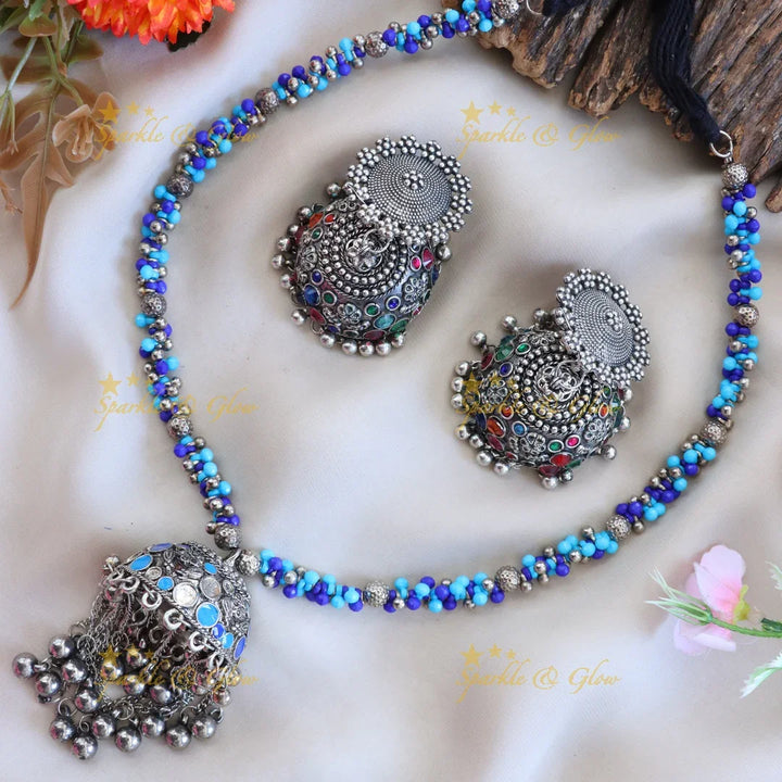 Elegant Beaded Necklace Set for Weddings & Festivals