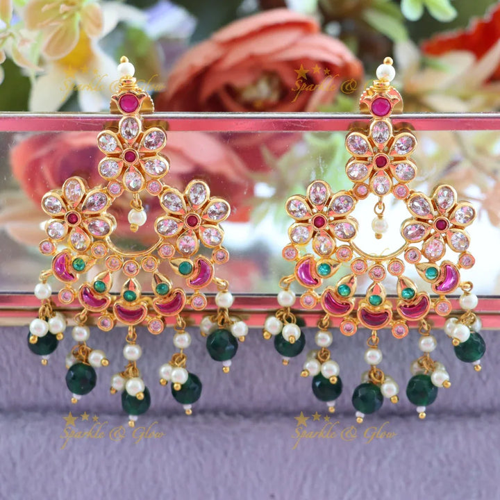 Gutta Pusalu Earrings with Pearls & Beads