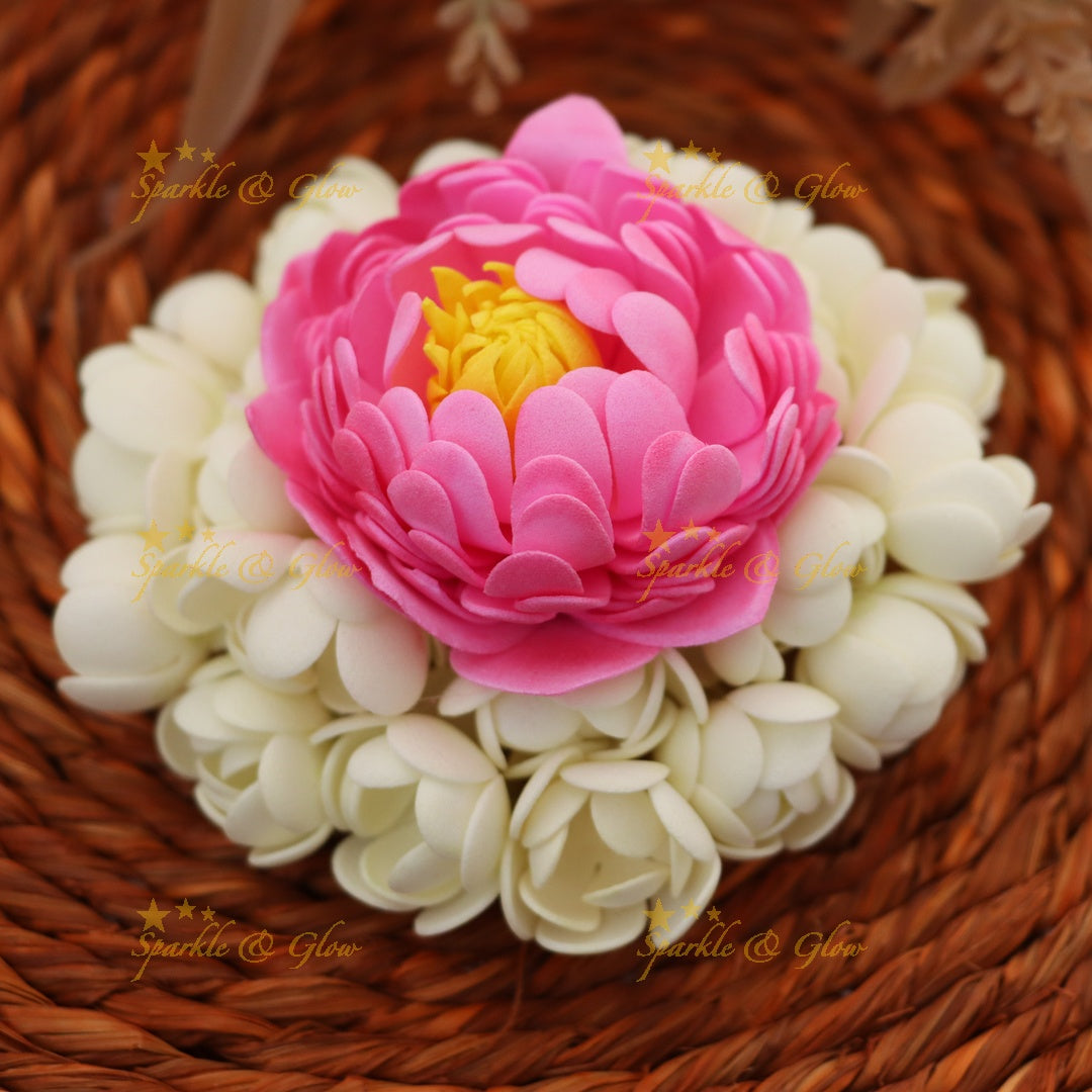 Exquisite Floral Hair Clip – Festive Elegance