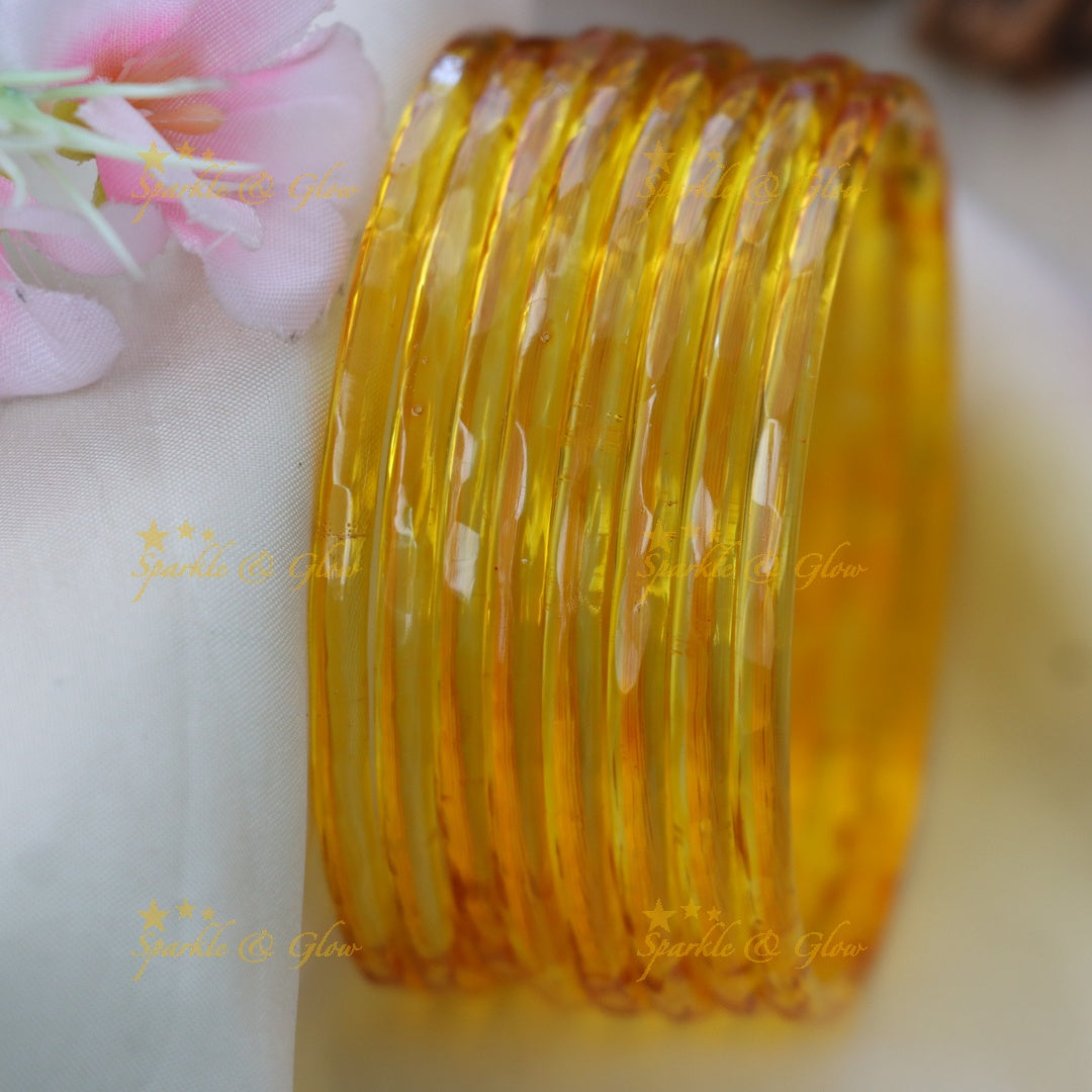 Exquisite Glass Bangles for Festive Charm-set of 8 bangles | Sparkle & Glow