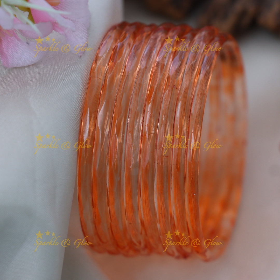 Exquisite Glass Bangles for Festive Charm-set of 8 bangles | Sparkle & Glow