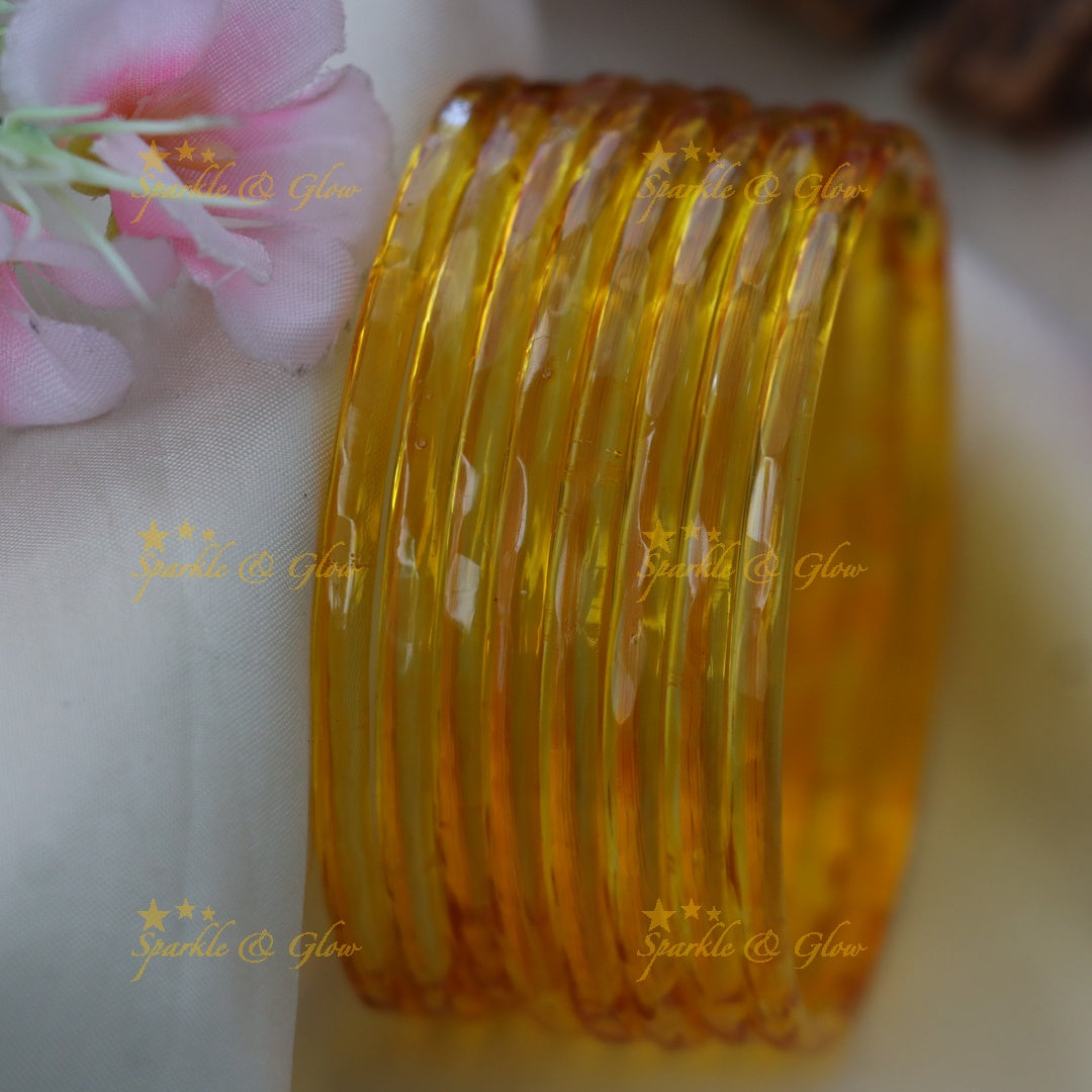 Exquisite Glass Bangles for Festive Charm-set of 8 bangles | Sparkle & Glow