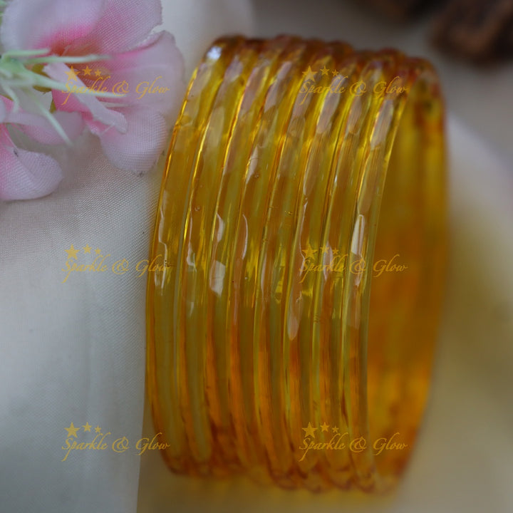 Exquisite Glass Bangles for Festive Charm-set of 8 bangles | Sparkle & Glow