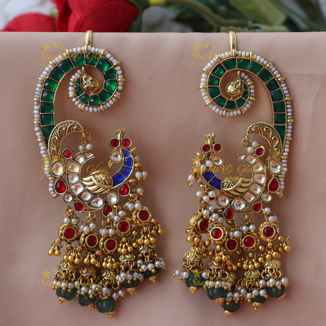 Exquisite Cuff Jhumka Earrings for Festive Elegance