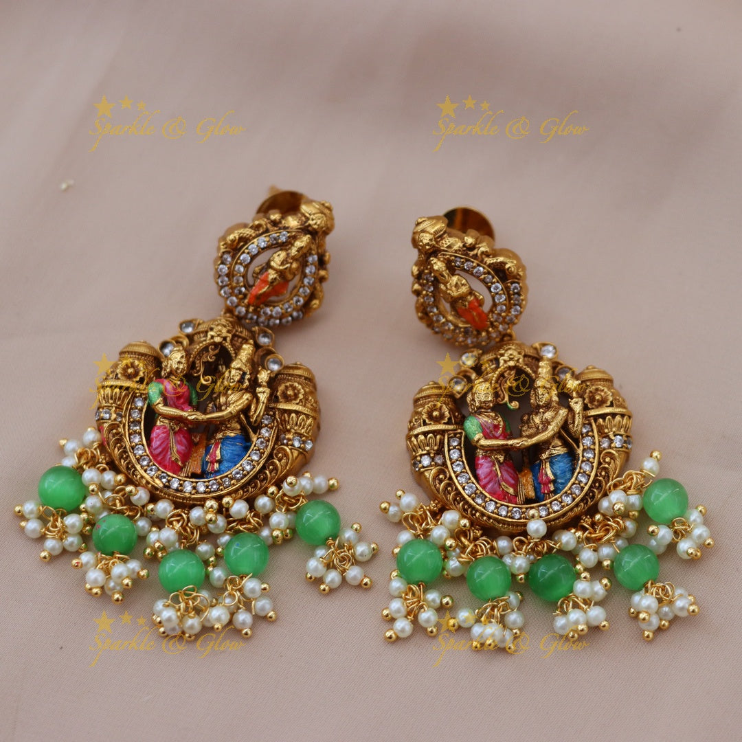 Exquisite Temple Necklace - Imitation Gold Elegance