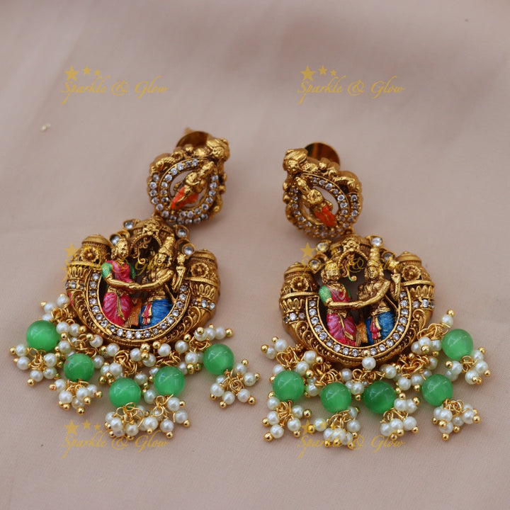 Exquisite Temple Necklace - Imitation Gold Elegance