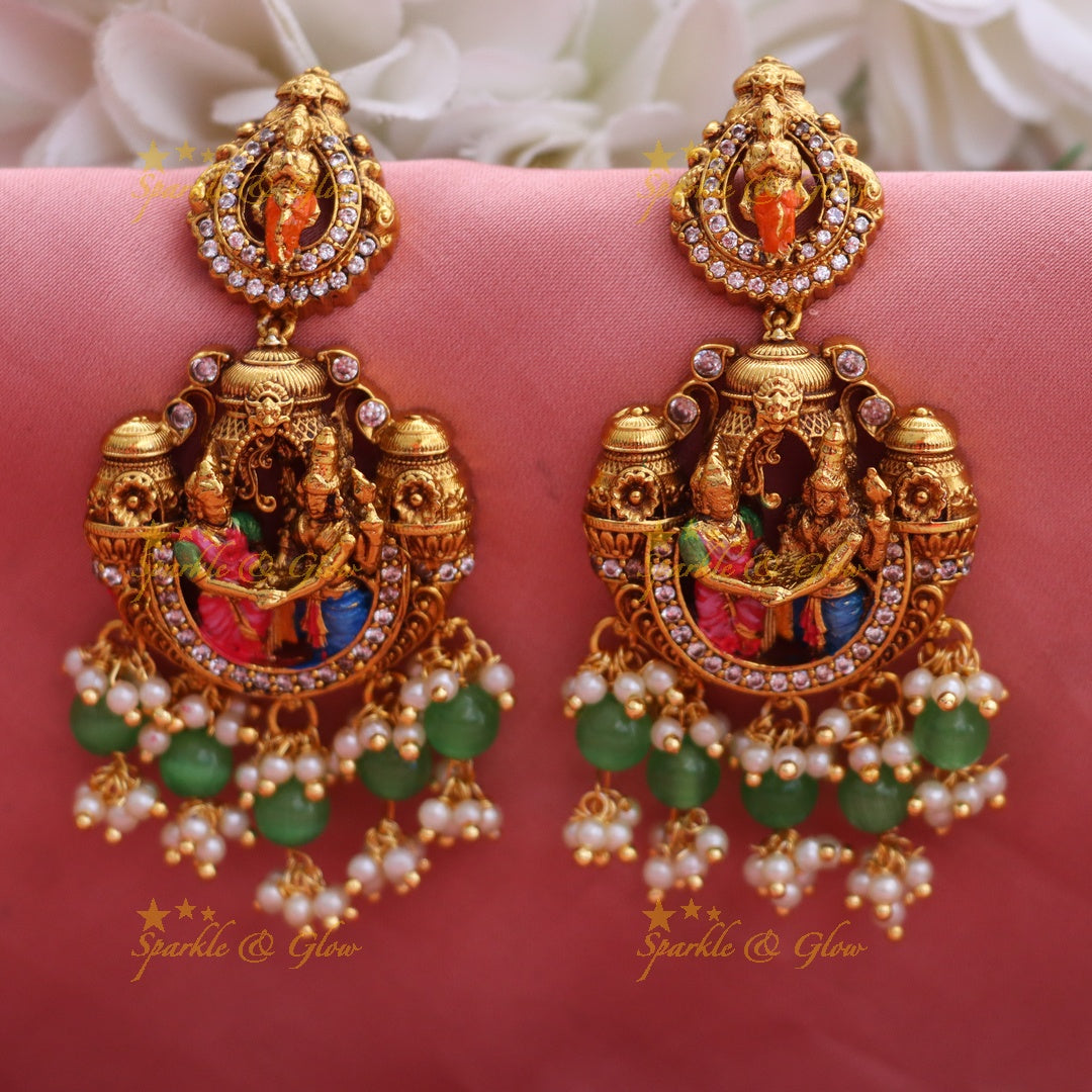 Exquisite Temple Necklace - Imitation Gold Elegance