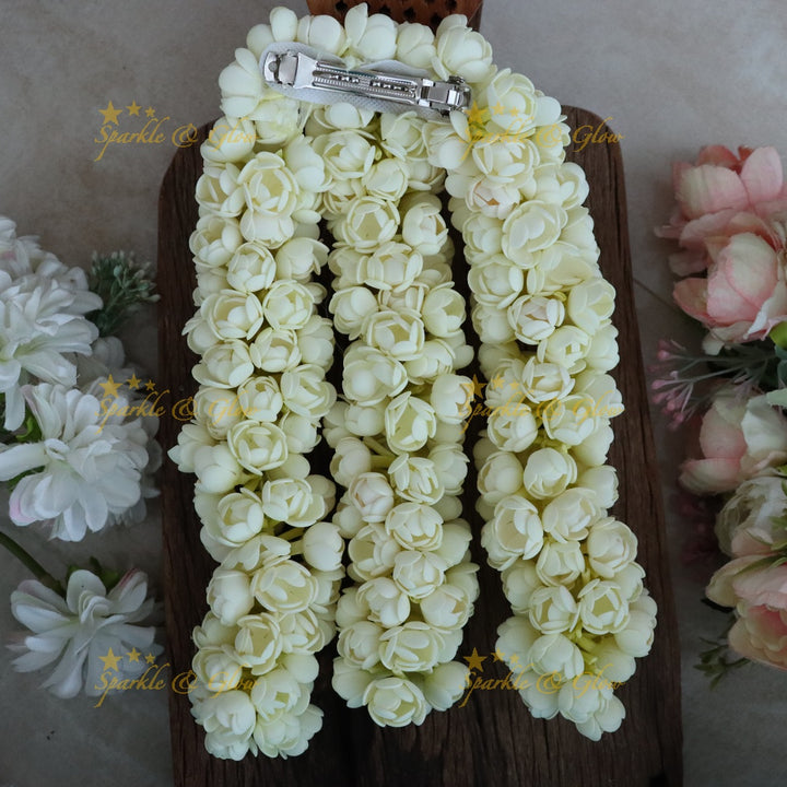 Traditional Gundu Malli 3 Layer Floral Hair Clip