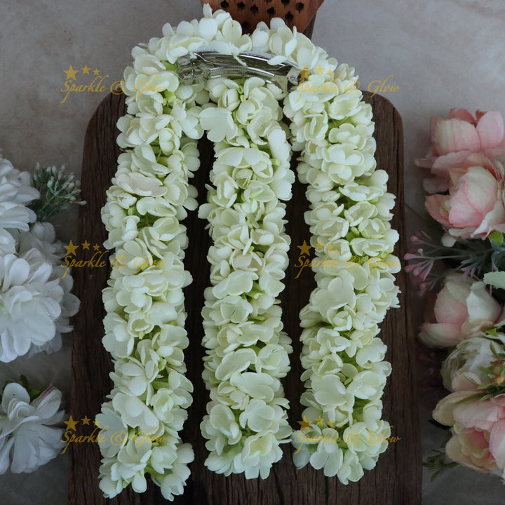 Traditional jasmine 3 Layer Floral Hair Clip