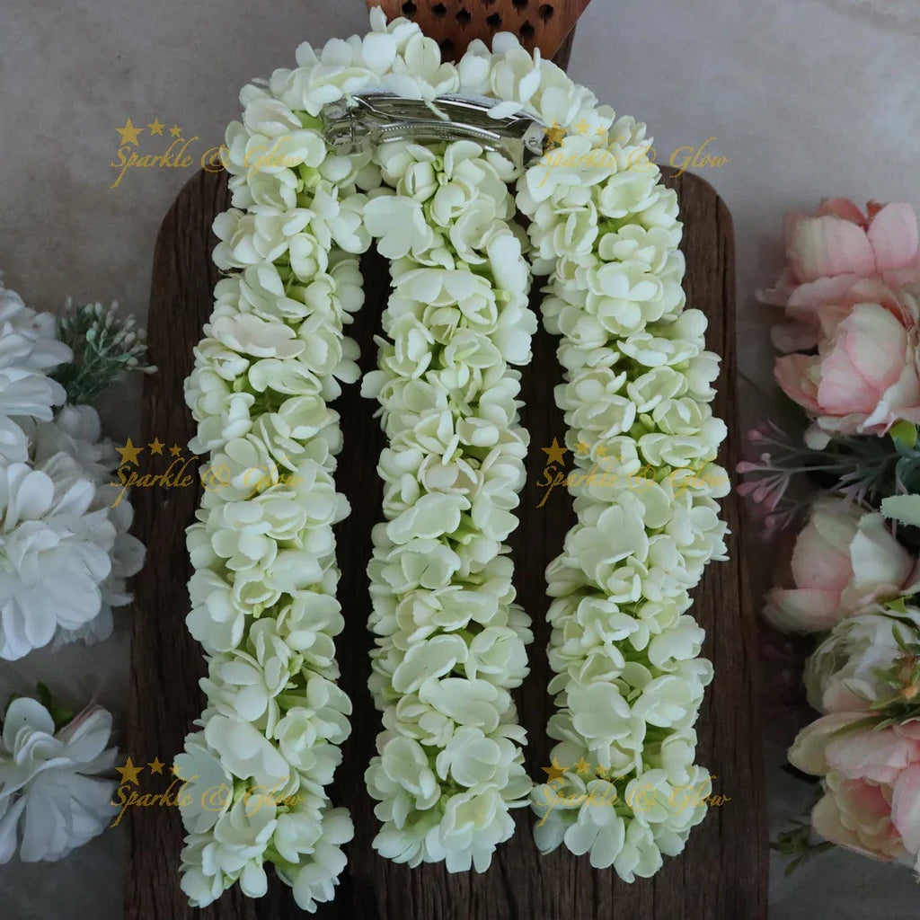 Traditional jasmine 3 Layer Floral Hair Clip