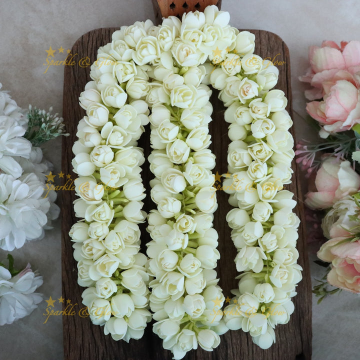 Traditional Bloomed Mottu malli 3 Layer Floral Hair Clip