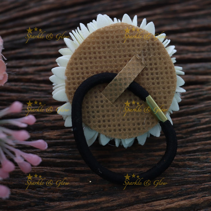 Elegant Pink & White Flower Hair Band for Celebrations