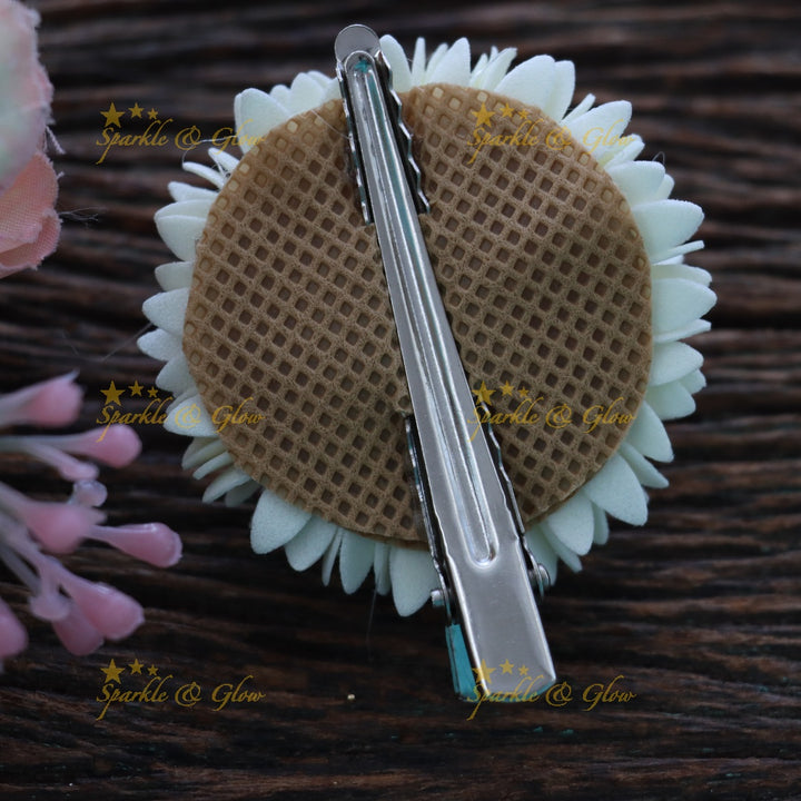 Elegant Pink Floral Hair Clip for Festive Celebrations