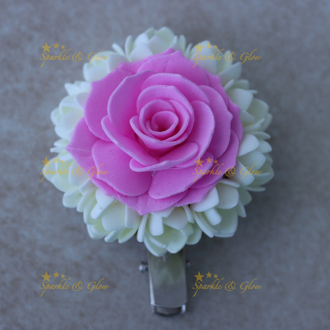 Elegant Jasmine Rose Style Hair Clip for Special Events