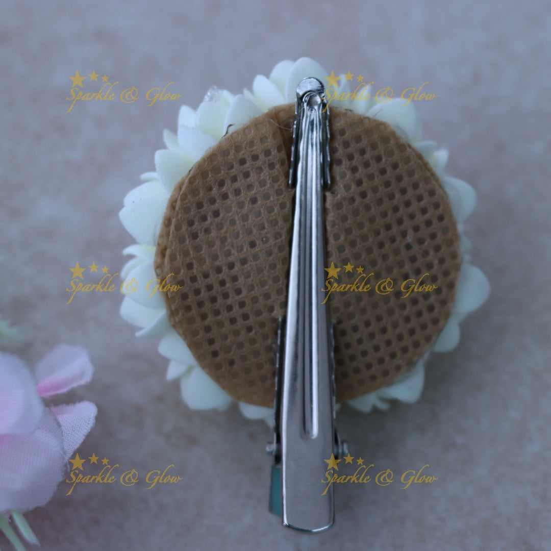 Elegant Jasmine Rose Style Hair Clip for Special Events