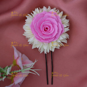 Elegant Jasmine Rose Hairpin for Weddings | Sparkle & Glow