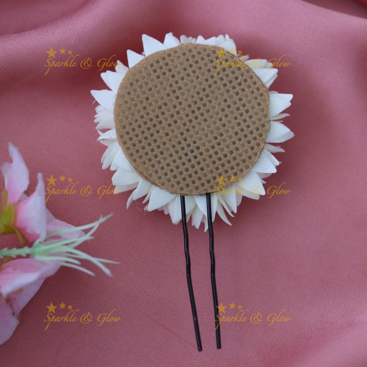 Elegant Jasmine Rose Hairpin for Weddings | Sparkle & Glow