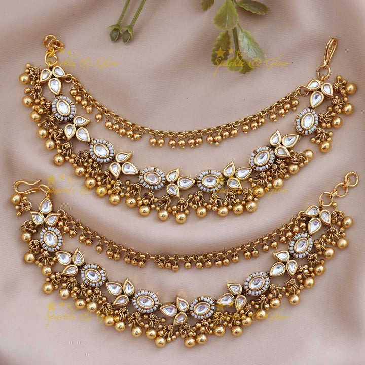 Elegant Gold Earchain for Weddings and Festivals