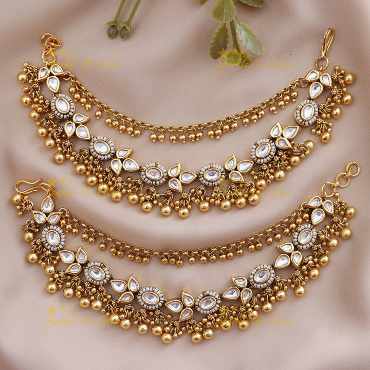 Elegant Gold Earchain for Weddings and Festivals