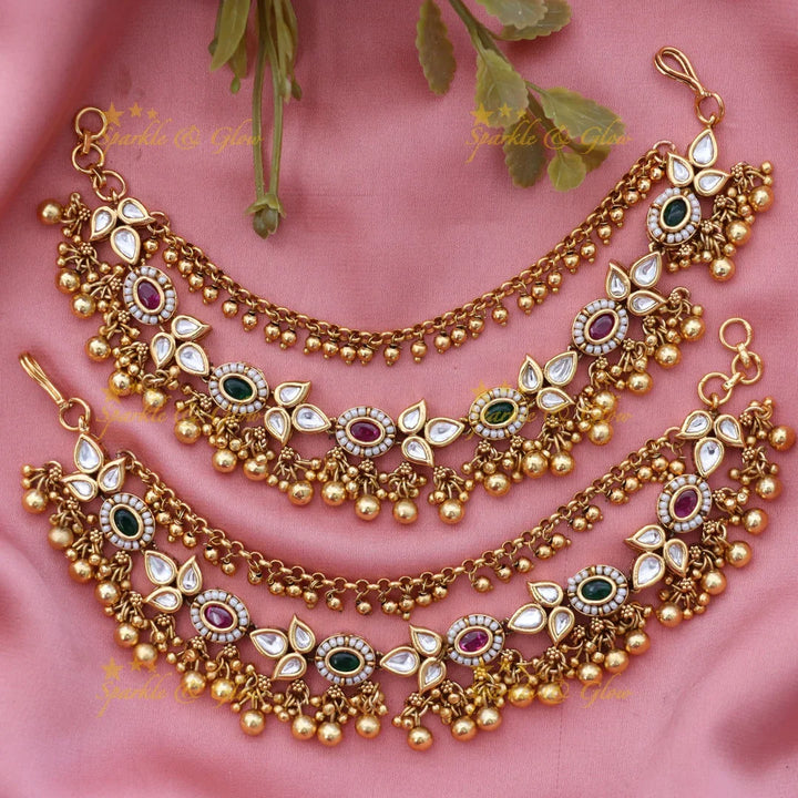 Elegant Gold Earchain for Weddings and Festivals