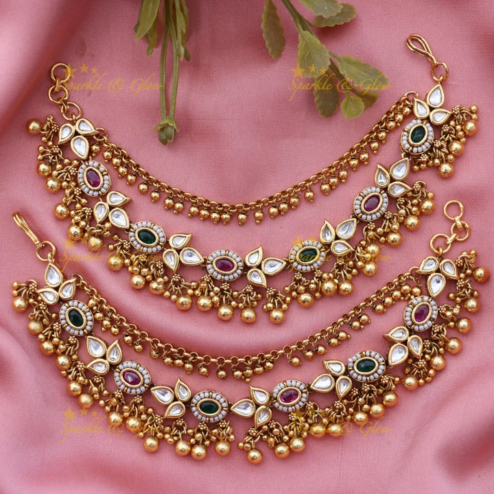 Elegant Gold Earchain for Weddings and Festivals