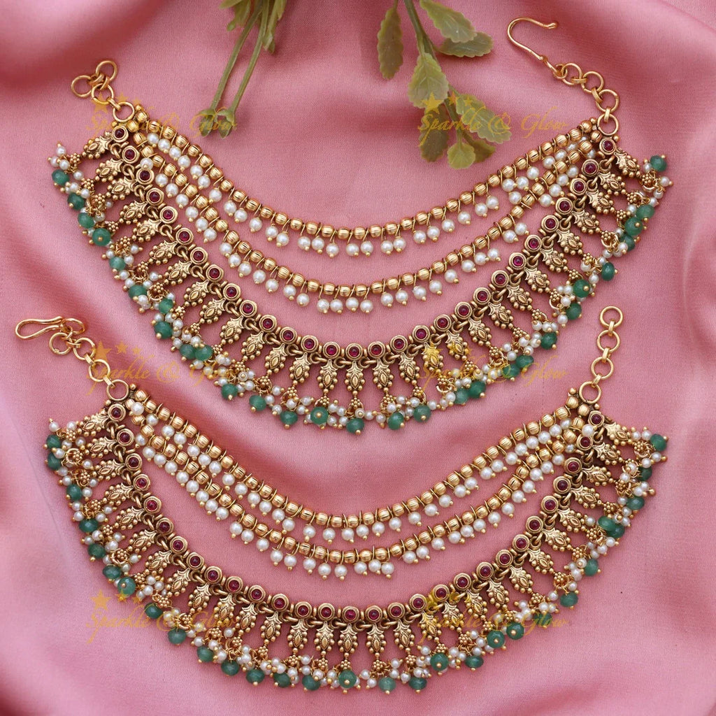 Exquisite Gold Ear Chains for Weddings & Festivities