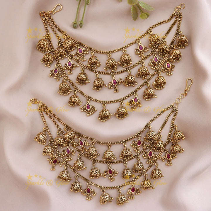 Exquisite Gold Alike Festive Ear Chains - New Arrival
