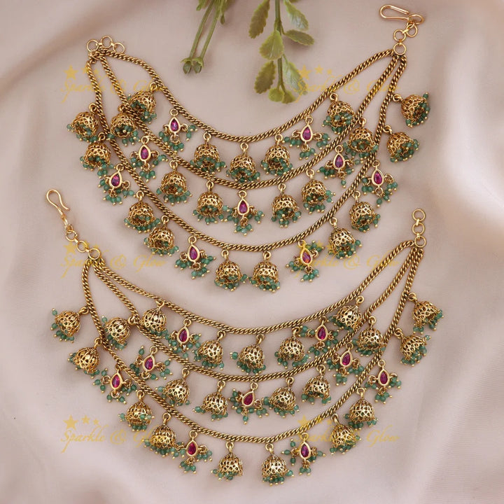 Exquisite Gold Alike Festive Ear Chains - New Arrival