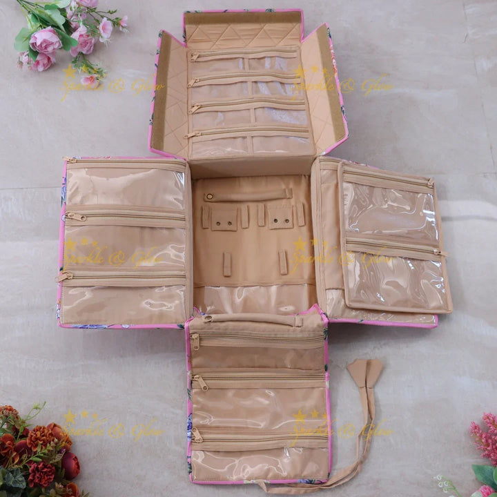 Enchanting Floral Organizer Bag for Weddings & Events
