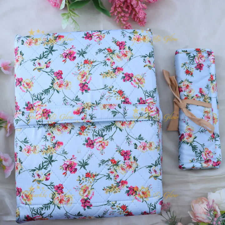 Elegant Floral Jewellery Pouch Organizer