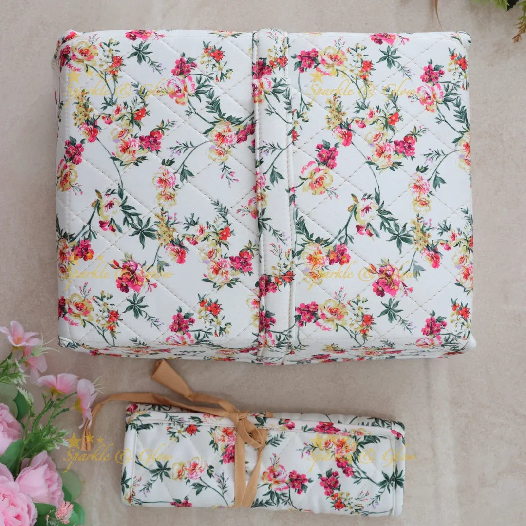 Elegant Floral Jewellery Pouch Organizer