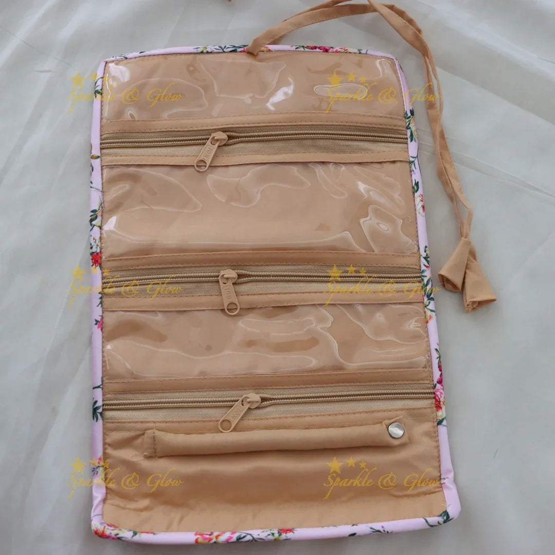 Elegant Floral Jewellery Pouch Organizer