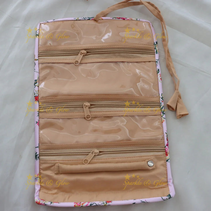 Elegant Floral Jewellery Pouch Organizer
