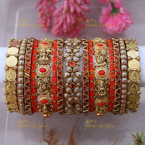 Shop Premium Lakshmi Coin Bridal Bangle Set Online