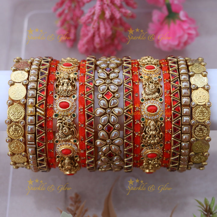 Shop Premium Lakshmi Coin Bridal Bangle Set Online