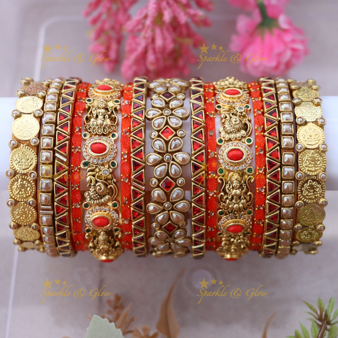 Shop Premium Lakshmi Coin Bridal Bangle Set Online