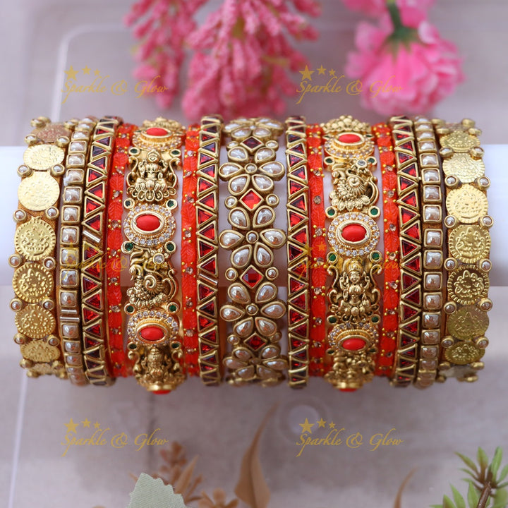 Shop Premium Lakshmi Coin Bridal Bangle Set Online