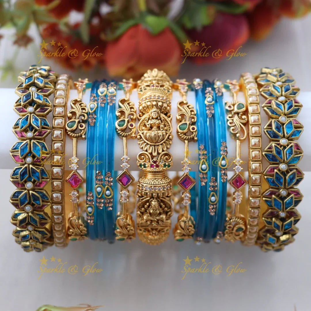 Radiant Bangle Set for Brides | Stunning Gold Imitation ONE HAND
