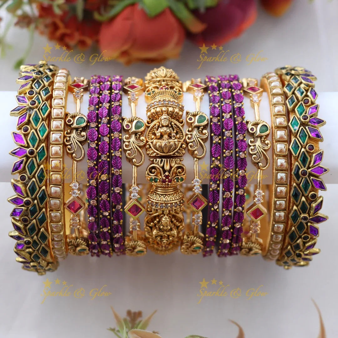Radiant Bangle Set for Brides | Stunning Gold Imitation ONE HAND